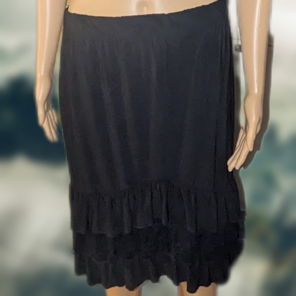 Susan Lawrence mid length black skirt